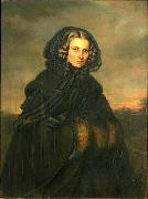 Isaac Grunewald Portrait of Bertha Wehnert-Beckmann (1815-1901), German photographer oil painting artist